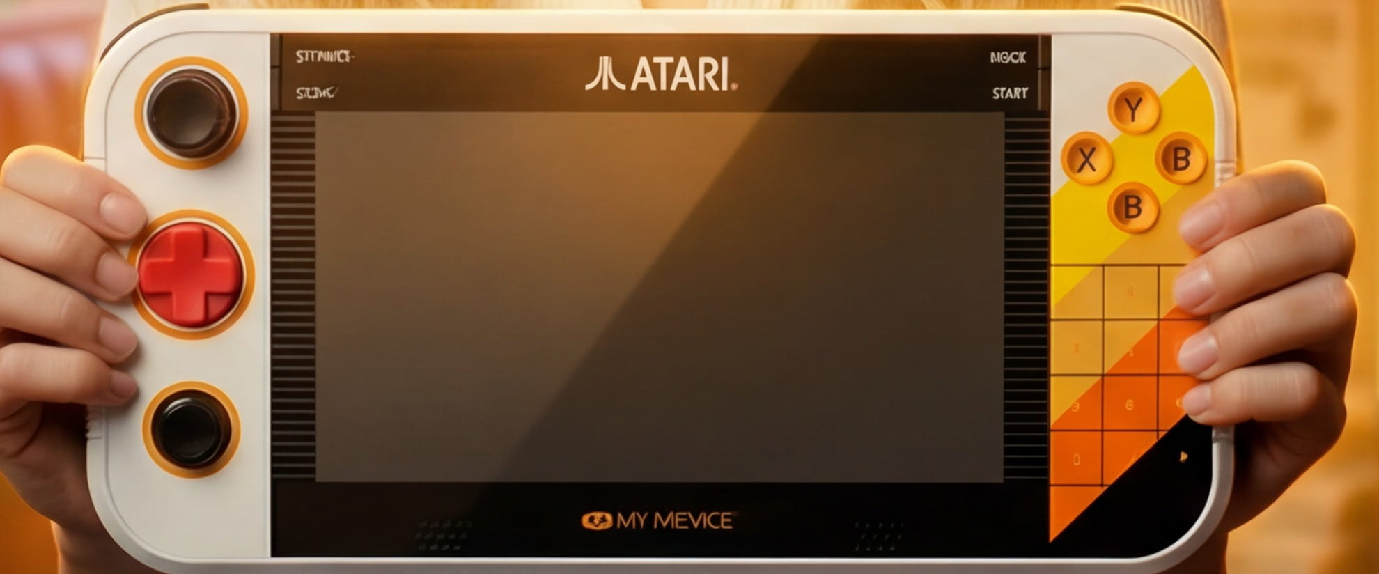 holding spectacular My Arcade Atari Gamestation Go